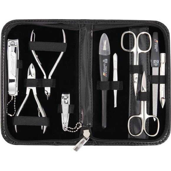 3 Swords Germany - brand quality 10 piece manicure pedicure grooming kit set